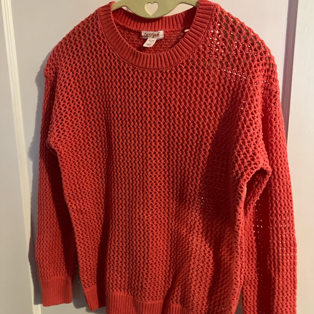 Cat & Jack Coral Pink Knit Sweater